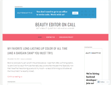 Tablet Screenshot of beautyeditoroncall.com